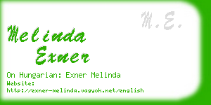 melinda exner business card
